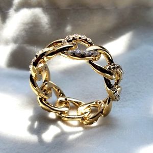 Diamonoque Chain Link ring